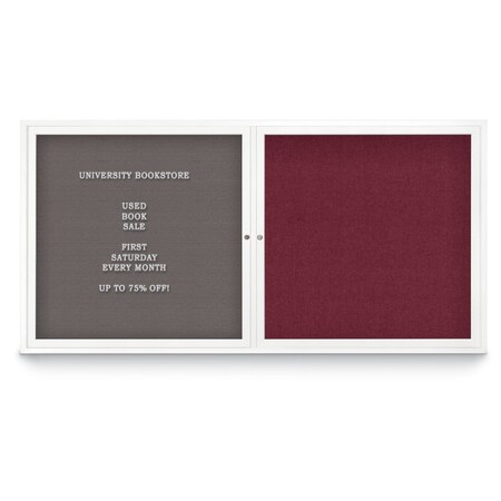 United Visual Products Corkboard, Cork/White, 60"x36" UV432HPLUS-WHITE-CORK